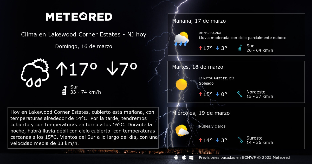 el tiempo en lakewood new jersey